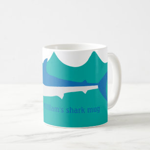 Blue Gray Mako Shark Tasse