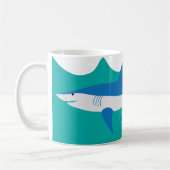 Blue Gray Mako Shark Tasse (Links)