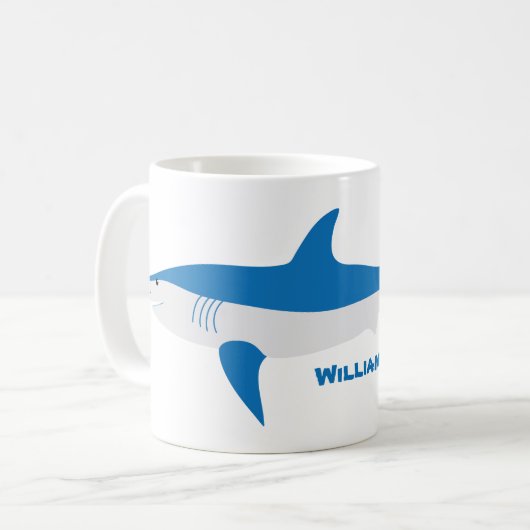 Blue Gray Mako Shark Tasse (Vorderseite Links)