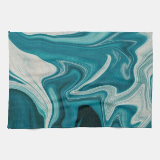 Blue & Gray Marble Geschirrtuch (Horizontal)