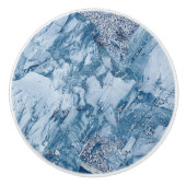 Blue & Gray Marble Keramikknauf (Vorderseite)