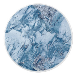 Blue & Gray Marble Keramikknauf