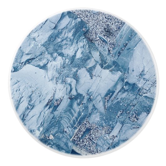 Blue & Gray Marble Keramikknauf (Vorderseite)