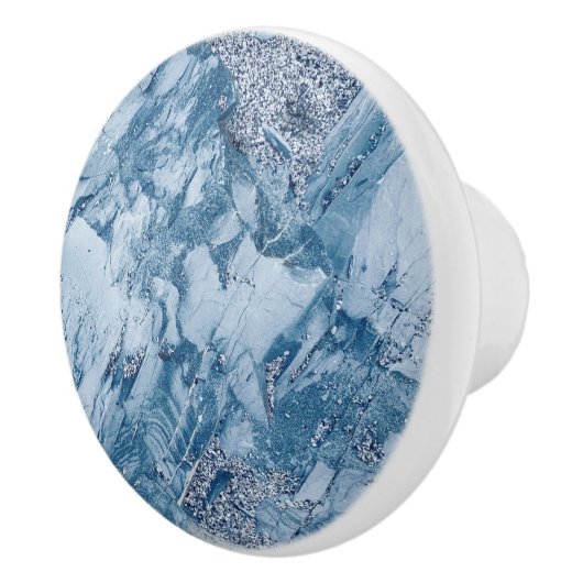 Blue & Gray Marble Keramikknauf (Rechts)