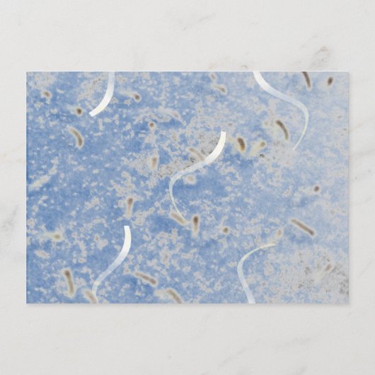 Blue & Gray Marble Monogrammierte Probe Dinner Begleitkarte (Rückseite)