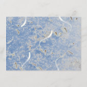 Blue & Gray Marble Monogrammierte Probe Dinner Begleitkarte (Rückseite)