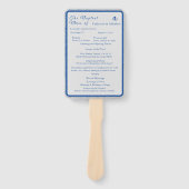 Blue & Gray Marble Nuptial Mass Set Fans Fächer (Vorderseite)