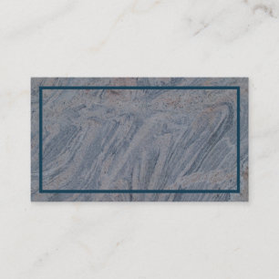Blue Gray Marble Textured Business Card Visitenkarte