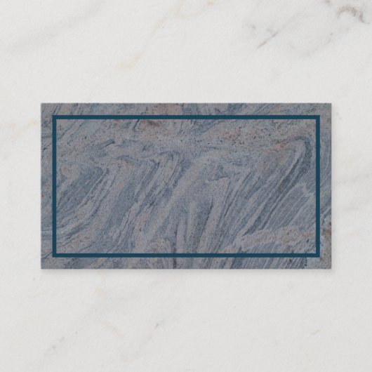 Blue Gray Marble Textured Business Card Visitenkarte (Vorderseite)