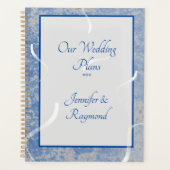 Blue & Gray Marble Wedding Planer (Vorderseite)