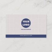 Blue Gray Minimalistisch Modern Visitenkarte (Rückseite)