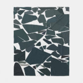 Blue Gray Modern Geometric Fleecedecke (Vorderseite)