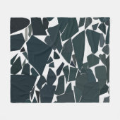 Blue Gray Modern Geometric Fleecedecke (Vorderseite (Horizontal))