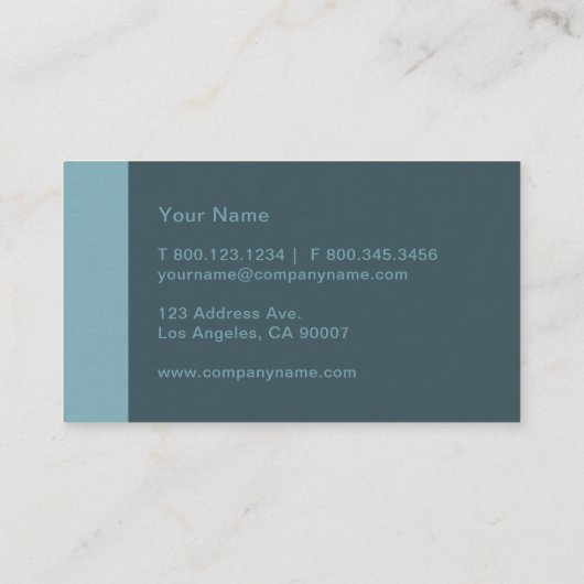 Blue Gray Modern Visitenkarte (Rückseite)