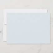 Blue Gray | Moderner Name Personalisiert Mitteilungskarte (Rückseite)