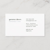 Blue Gray Modernes Minimalistisch einfaches Monogr Visitenkarte (Vorderseite)