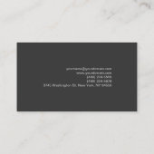 Blue Gray Monogram Business Card Visitenkarte (Rückseite)