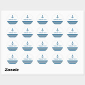 Blue Gray Nautical Anchor Danke Stickers (Blatt)