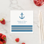 Blue Gray Nautical Anchor Paper Napkins Serviette (Beispiel)