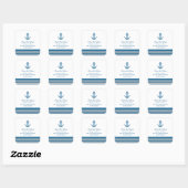 Blue Gray Nautical Anchor Save the Date Stickers (Blatt)