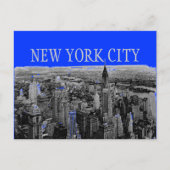 Blue Gray New York City Pop Art Postkarten (Vorderseite)