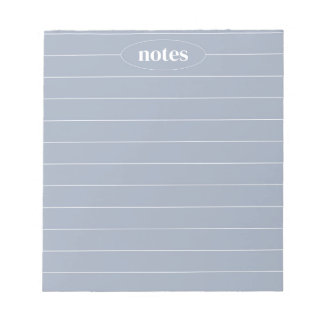 Blue Gray Notes Sleek & Modern Stationery Notizblock