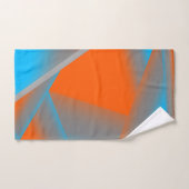 Blue Gray Orange Ombre Geometric Abstrakt Art Badhandtuch Set (Handtuch)