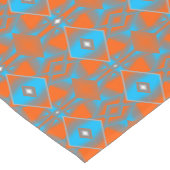 Blue Gray Orange Ombre Geometric Abstrakt Art Kurzer Tischläufer (Ecke)