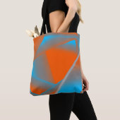 Blue Gray Orange Ombre Geometric Abstrakt Art Tasche (Von Nahem)