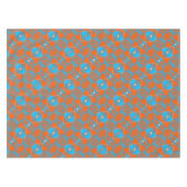Blue Gray Orange Ombre Geometric Abstrakt Art Tischdecke (Vorderseite (Horizontal))