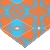 Blue Gray Orange Ombre Geometric Abstrakt Art Tischdecke (Schrägansicht)
