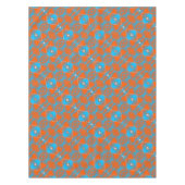 Blue Gray Orange Ombre Geometric Abstrakt Art Tischdecke (Vorderseite)