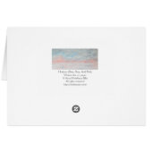 Blue Gray Pink Impressionist Wasserfarbe Landschaf (Rückseite Horizontal)