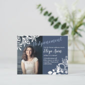 Blue Gray Postponement Ankündigung Postkarte (Stehend Vorderseite)