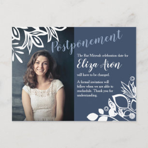 Blue Gray Postponement Ankündigung Postkarte