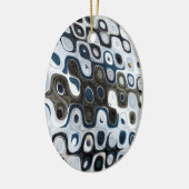 Blue & Gray Ripples Ornament (Links)