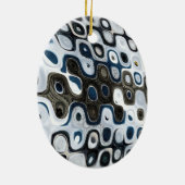 Blue & Gray Ripples Ornament (Hinten)