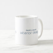 Blue-Gray Simple Interior Design Logo Kaffeetasse (VorderseiteRechts)