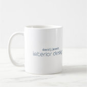 Blue-Gray Simple Interior Design Logo Kaffeetasse (Links)