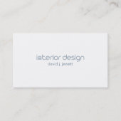 Blue-Gray Simple Interior Design Logo Visitenkarte (Vorderseite)