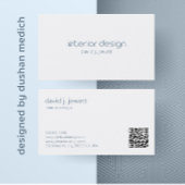 Blue-Gray Simple Interior Design Logo Visitenkarte