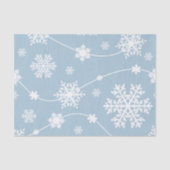 Blue Gray Snowflakes Winter Wonderland Urlaub Seidenpapier (Vorderseite)