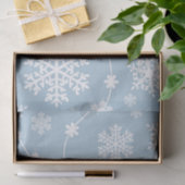 Blue Gray Snowflakes Winter Wonderland Urlaub Seidenpapier (Geschenk)