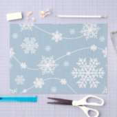 Blue Gray Snowflakes Winter Wonderland Urlaub Seidenpapier (Handwerk)