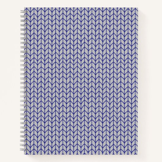 BLUE GRAY STRICK 8.5"x11" SpiralNotebook Notizblock (Vorderseite)
