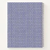 BLUE GRAY STRICK 8.5"x11" SpiralNotebook Notizblock (Rückseite)