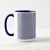 BLUE GRAY STRICK Navy Combo Tasse (Links)