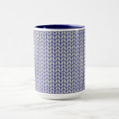 BLUE GRAY STRICK Navy Combo Tasse (Zentrum)
