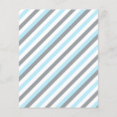 Blue & Gray Stripes Baby Elephant Bingo (Rückseite)