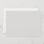 Blue Gray Stripes Bunny Heart Baby Dusche einladen Einladung (Rückseite)